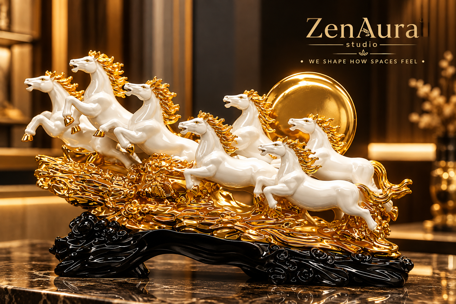 Ashva Uday – Seven Horses of Prosperity Sculpture