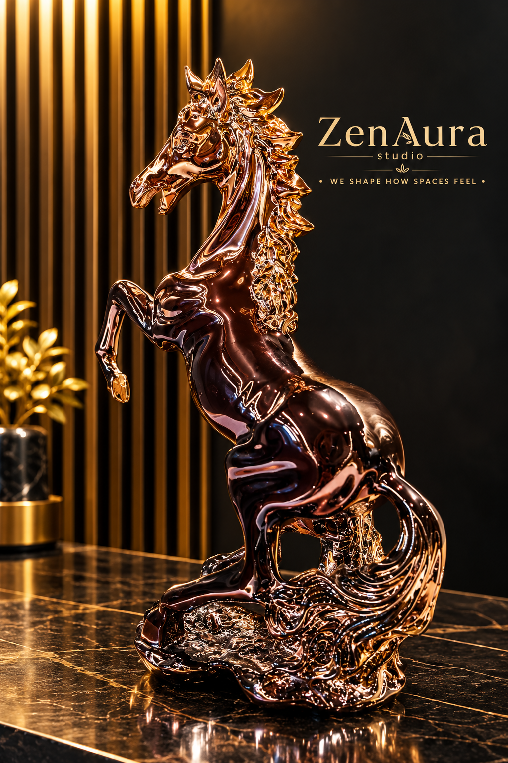 Imperial Valor – Royal Rearing Horse Sculpture