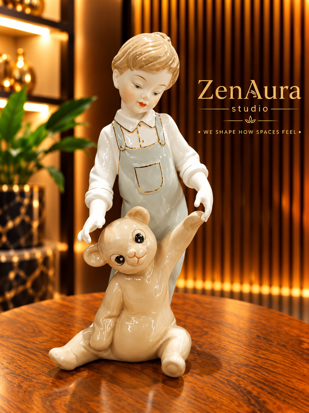 Teddy Tales – Boy & Bear Figurine