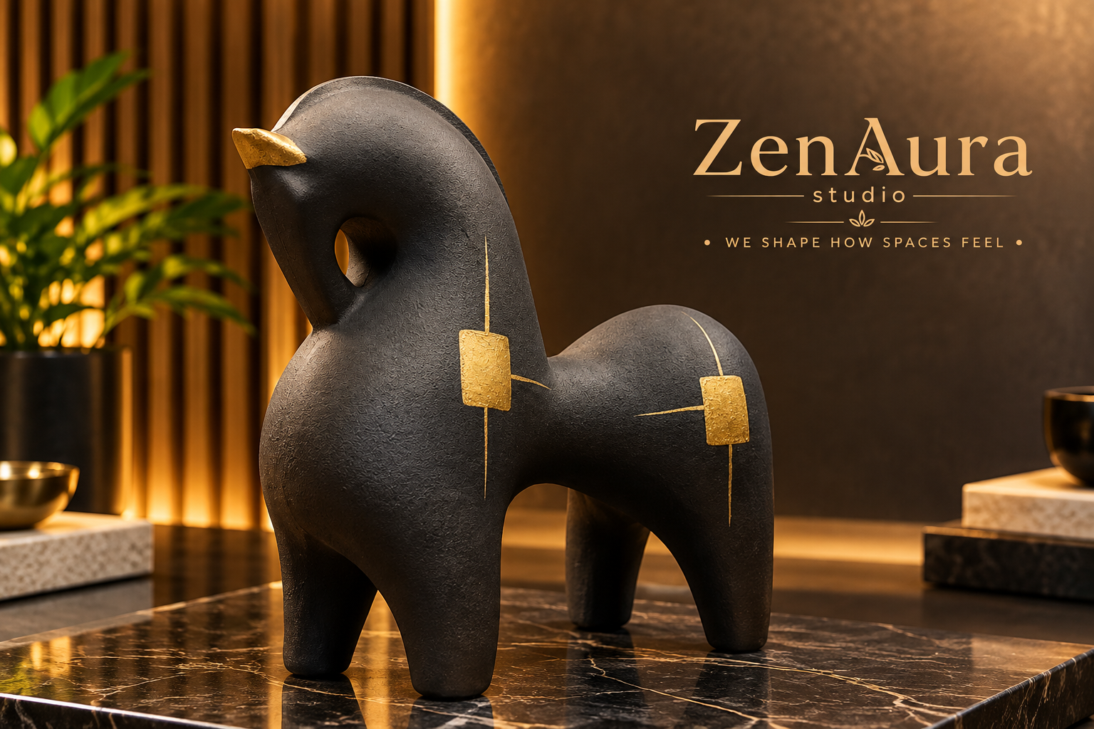 Noir Equus – Abstract Horse Sculpture