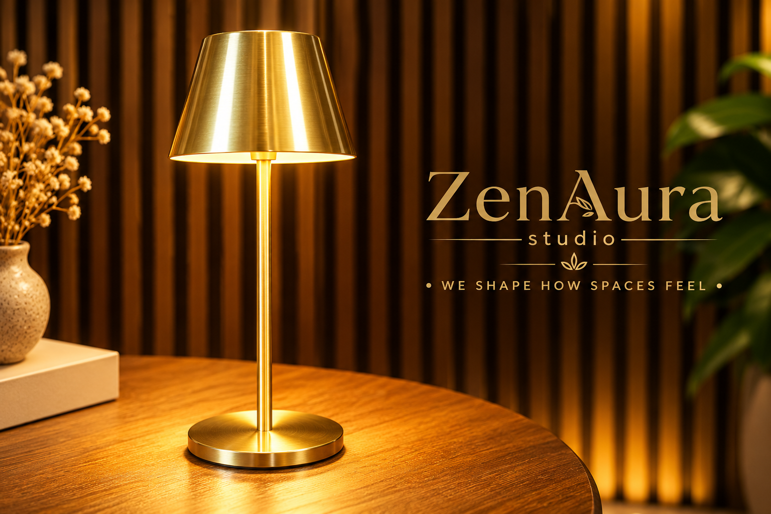 Aureon Luxe Gold Table Lamp – Modern Metallic Ambient Lighting