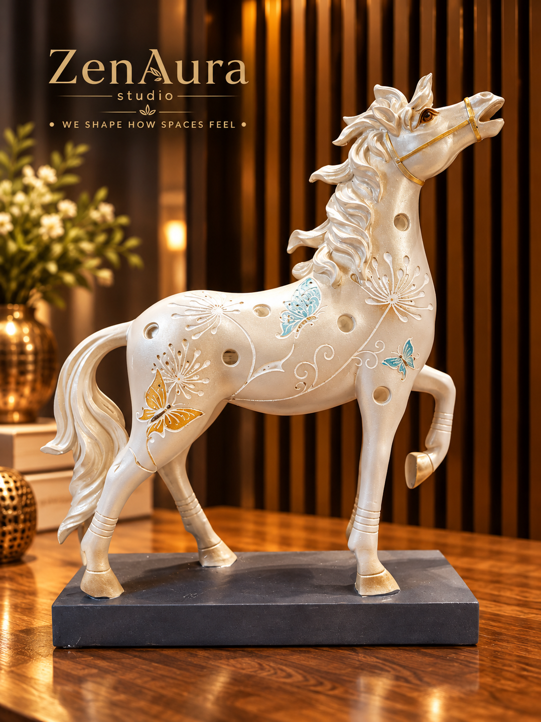 Celestia Equine Grande – Floral Horse Sculpture