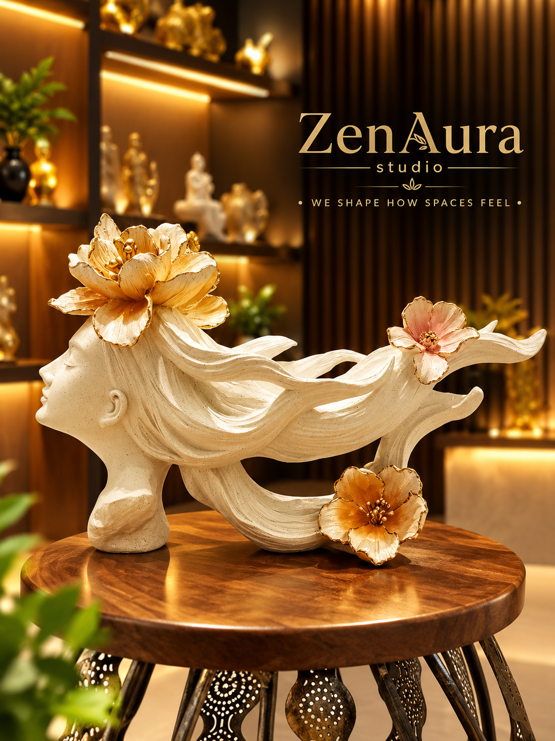 Floral Serenity – Flowing Muse Sculpture