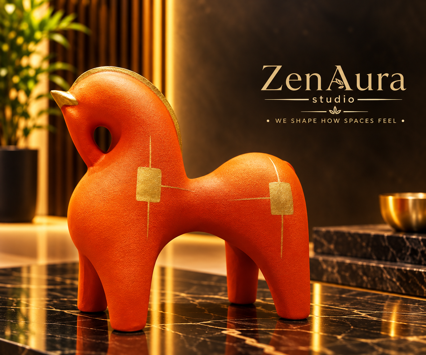 Crimson Equus – Abstract Horse Sculpture-Big